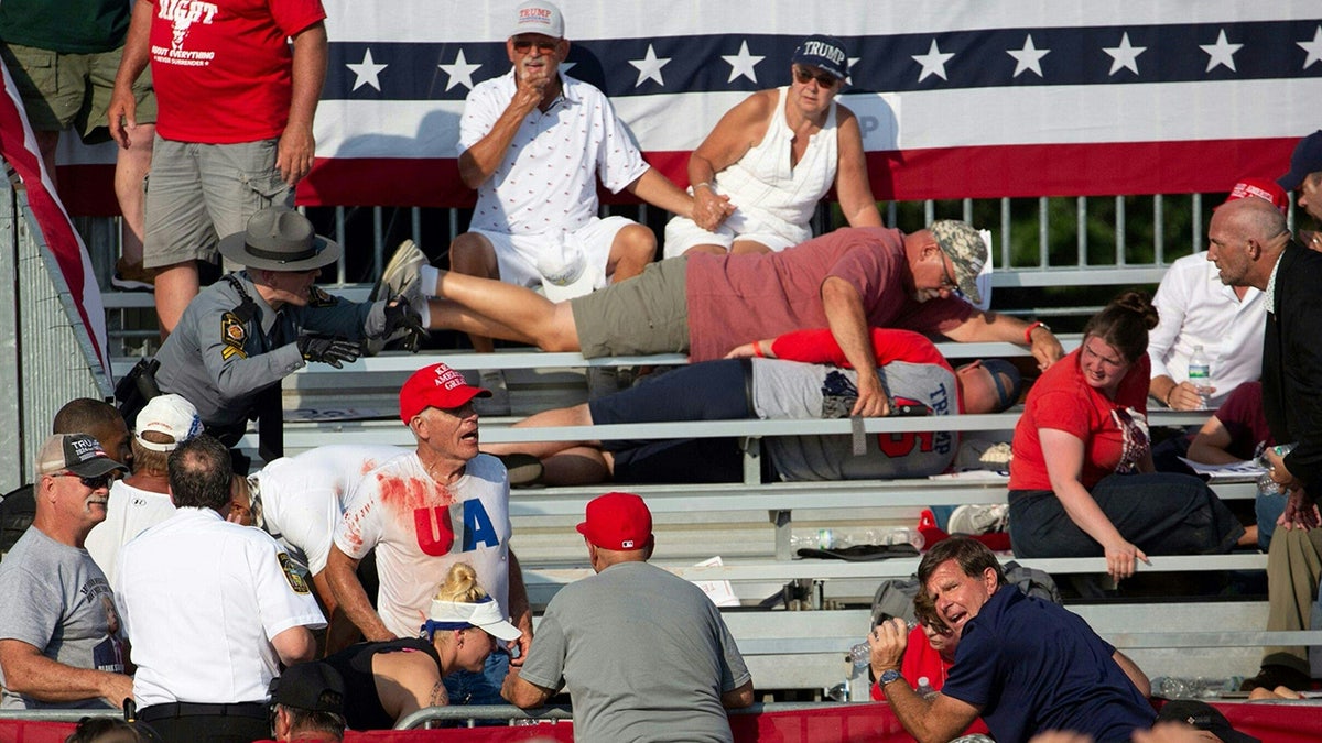 Trump supporters at Pennsylvania rally take cover from gunfire that ‘shocked’ locals