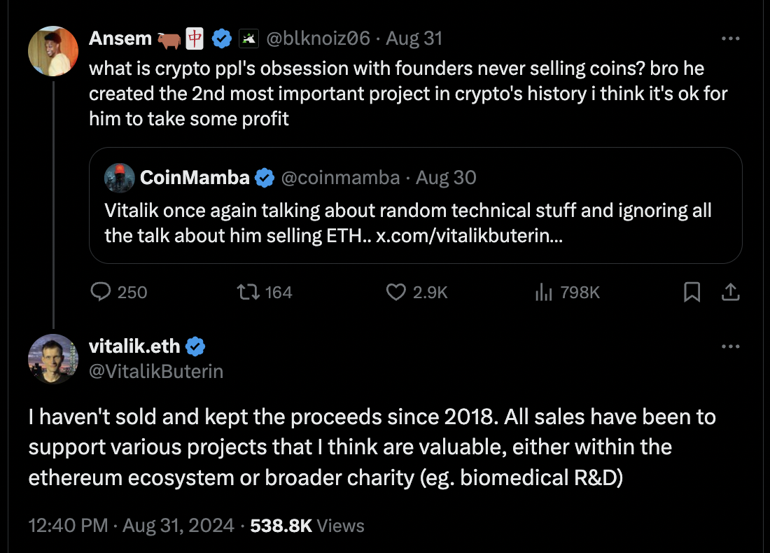 Are Vitalik Buterin’s $10M Ethereum sales bad news for ETH bulls?